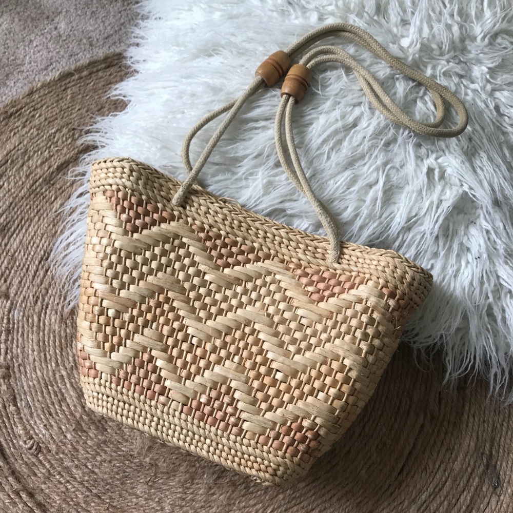 Vintage Straw Tote
